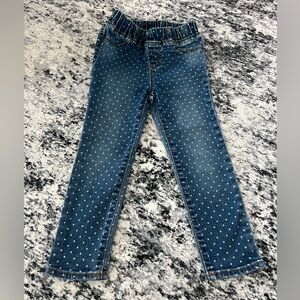 GAP Blue Polka Dot Straight-Leg Jeans